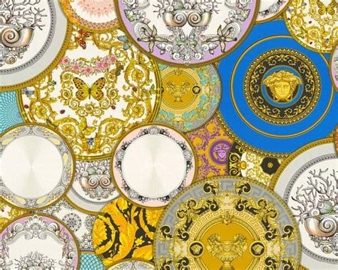 versace plate set|versace plates wallpaper.